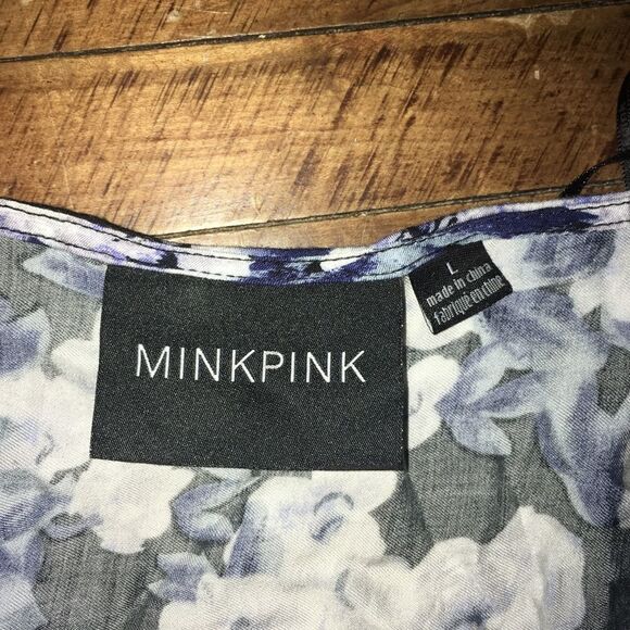 Minkpink rose black & white button down romper - Picture 4 of 5